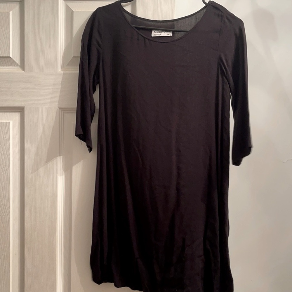 American Apparel Black Midi Dress